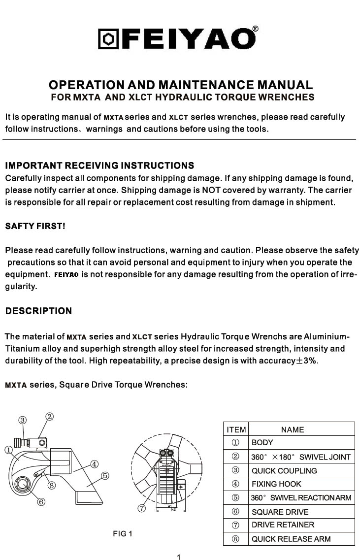 Coupling Bolt Torque Chart